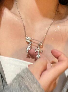 Cross Pin pendant Necklace Women Accessories Clavicle Chain