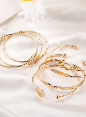 New retro minimalist chain bracelet set fashionable Student