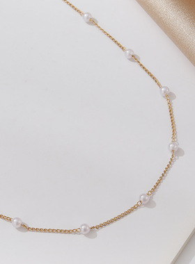 Ladies Jewelry temperament Pearl necklace collarbone choker