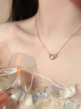 项链New Heart Pendant necklace collarbone chain women autumn