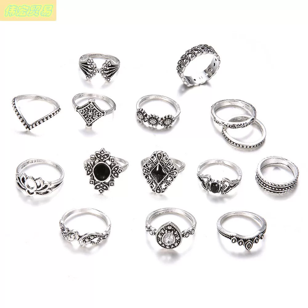 15PCS БОХЕМСКИЙ ВИНТАЖ АНЦЕМЕНО РОССИНЙ НЕТЫ РОЗЫ НАБОР СОВКИ