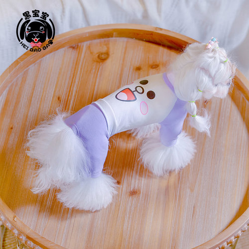 狗狗四脚裤泰迪衣服夏天薄款比熊可爱春夏装防尘防虫约克夏夏季棉 - 图3
