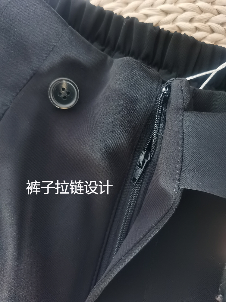 超大码休闲西装外套女高级感200斤胖mm西服套装显瘦西裤职业正装3