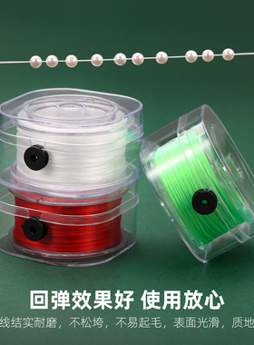 手串弹力绳串珠绳穿水晶文玩水晶珠子手链绳耐磨扁丝线diy材料