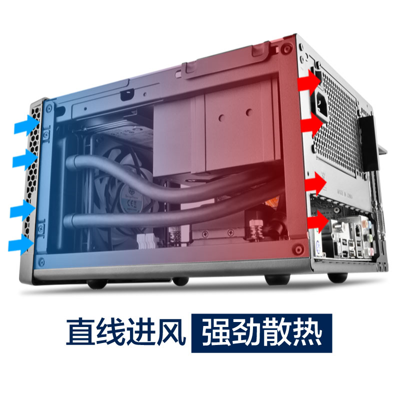 银欣（SilverStone）SG13B 珍宝13 ITX小机箱/ATX电源/120m水冷 - 图0