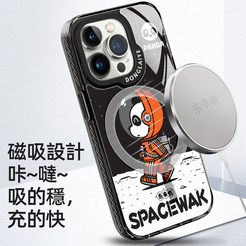 东来也适用于iphone15promax手机壳新款磁吸卡通可爱苹果15pro防摔创意高级感14promax原创13月球漫步许愿壳 - 图2