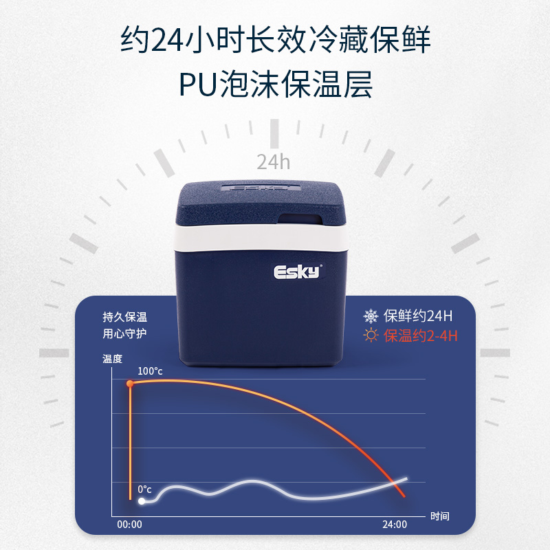 esky10L保温箱车载冷藏箱户外野餐便携保冷箱食品食物保冷保鲜箱-图1