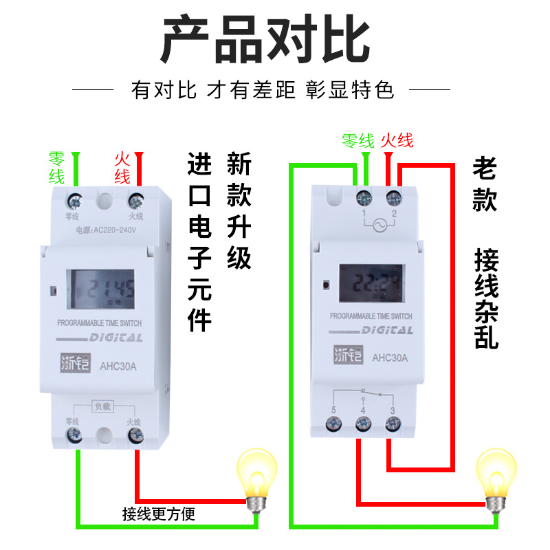 时控开关定时器定时开关220v时间控制器电源自动断电大功率广告牌-图2