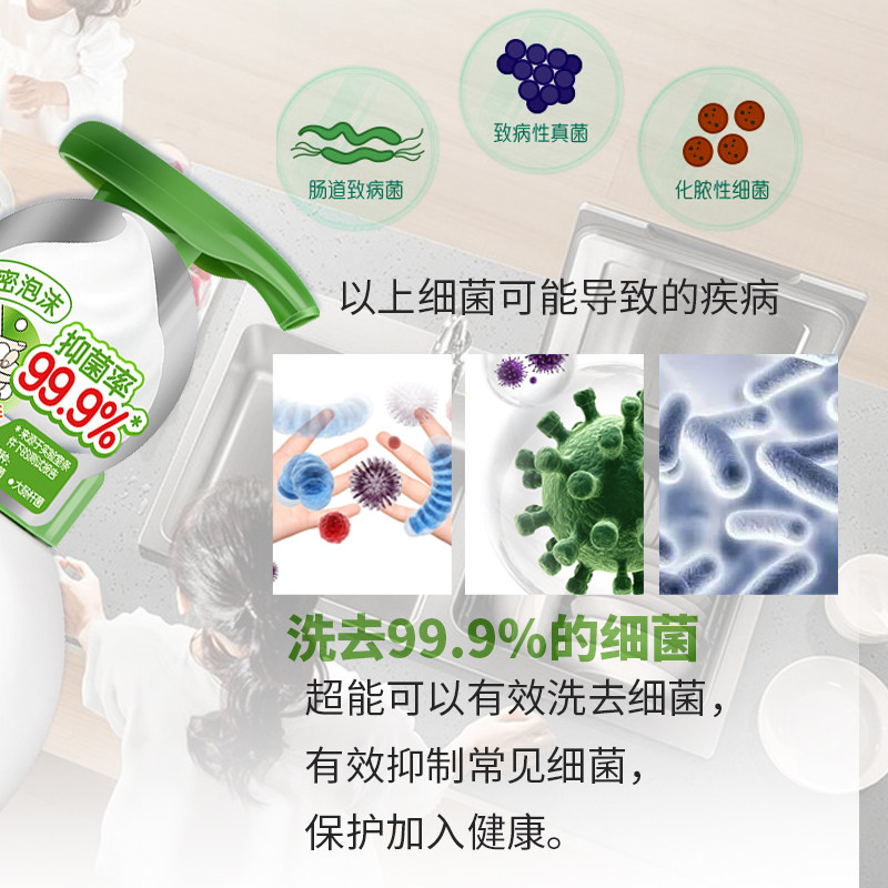 超能抑菌泡沫型学生儿童滋润洗手液 瑞莱泓家居洗手液