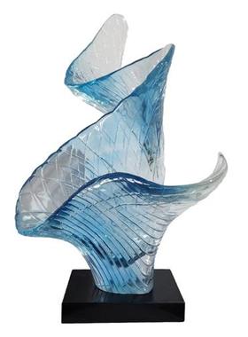 新款透明树脂摆件树叶石头雕塑酒店玄关客厅家居装饰品轻奢工艺品