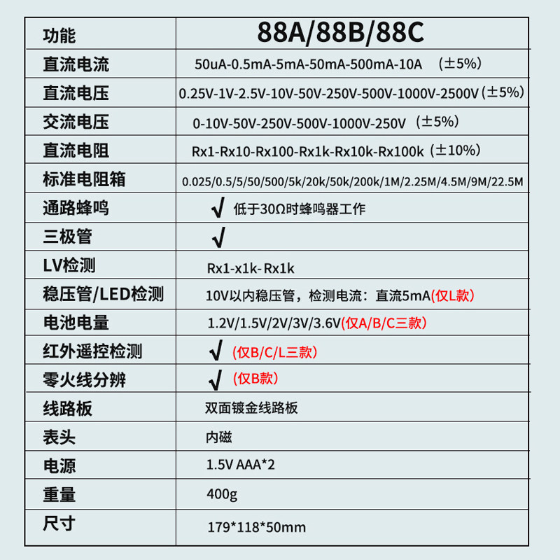 南京天宇新款指针式机械式全万能表 汉晟星五金万用表