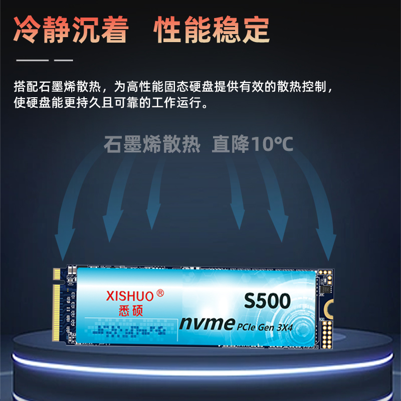 悉硕M.2NVMe固态硬盘PCIe3.0x4笔记本台式电脑通用硬盘全新m2固态 - 图0