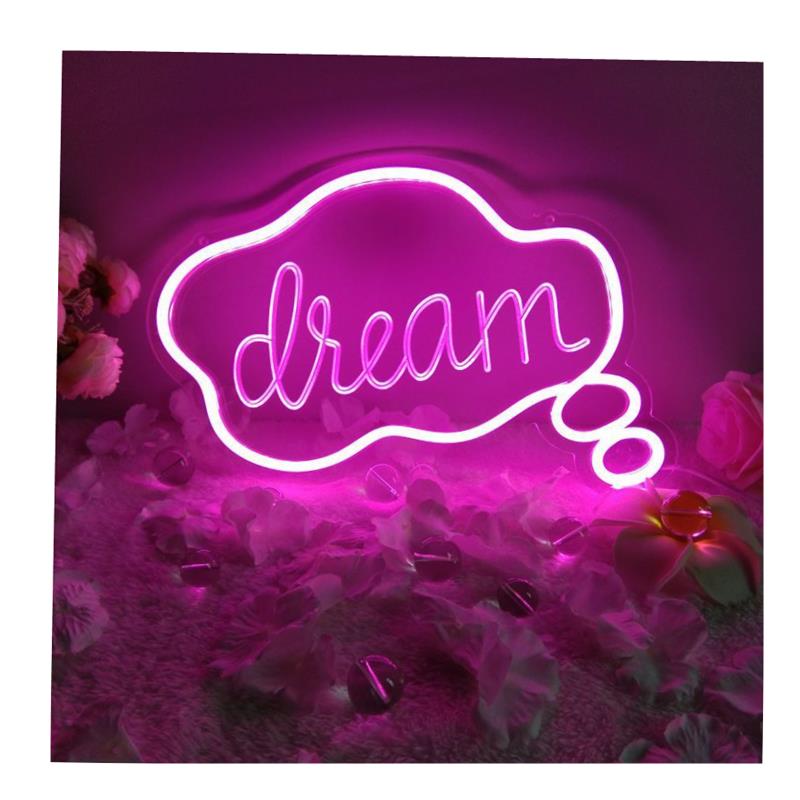 LED Neon Light Sign Dream Cloud Shaped Wedding Party Decorat-图3