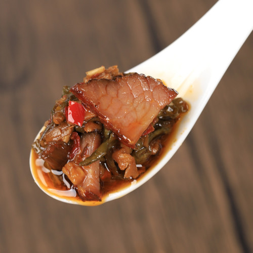 [田野故事]湖南湘西外婆菜炒腊肉梅干菜萝卜丁下饭菜拌饭咸菜瓶装 - 图3