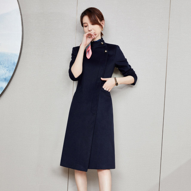 Woolen coat medium length business attire