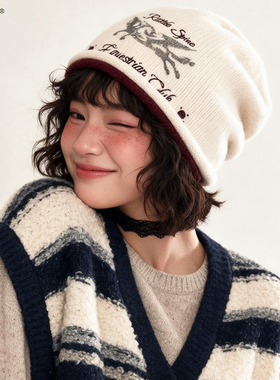 小飞马美拉德保暖堆堆帽女秋冬