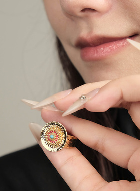 satellite时尚风法式可调节戒指