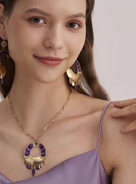 satellite女法国复古时尚风项链