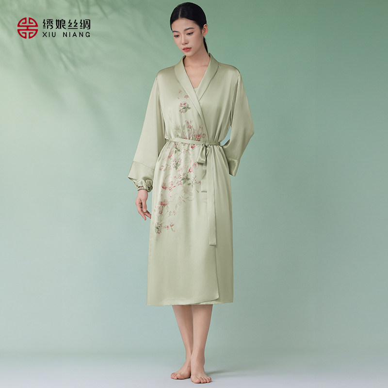 绣娘丝绸礼盒装苏绣100%桑蚕丝吊带裙22姆米女士国风睡袍真丝睡裙,淘宝优惠券,粉丝福利购,淘宝优惠卷