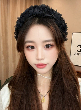 高颅顶宽边带齿防滑显脸小发箍