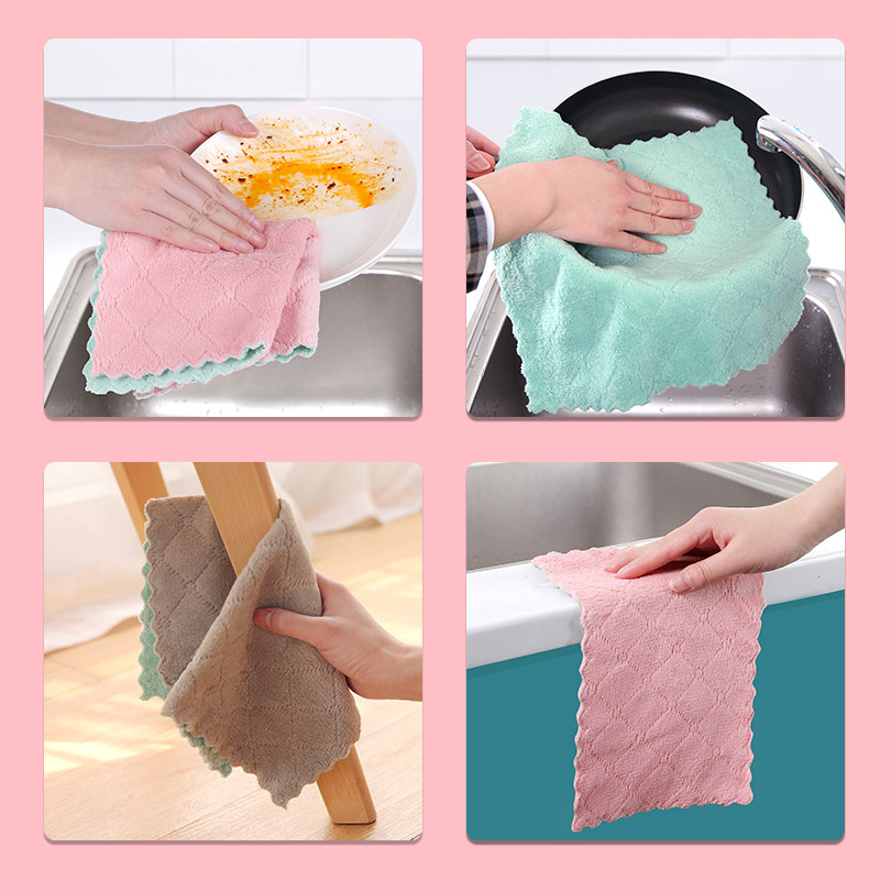 洗碗布家用去污不易沾油抹布厨房吸水强厨房擦桌子布毛巾懒人抹布,淘宝优惠券,粉丝福利购,淘宝优惠卷