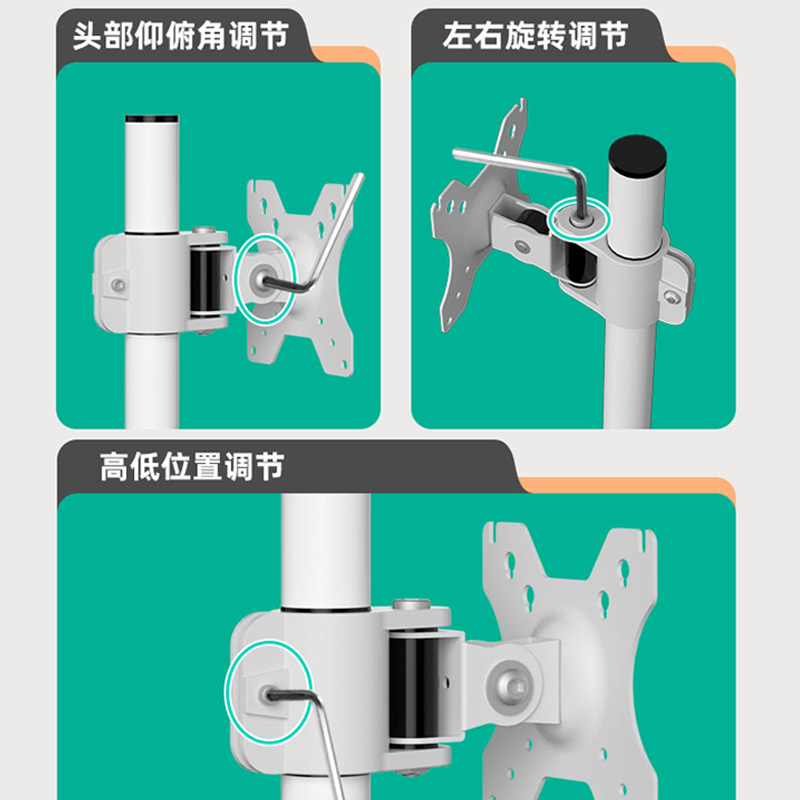 竖屏显示器支架免打孔桌面电脑增高底座适用于小米戴尔卓威三星 - 图3