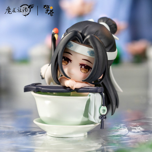 【擎苍】正版魔道祖师魏无羡蓝忘机玉盏流光Q版手办周边桌面摆件 - 图1