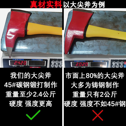 消防斧多功能腰斧手斧美式太平斧尖斧长柄大斧子破拆工具专用斧头 - 图0