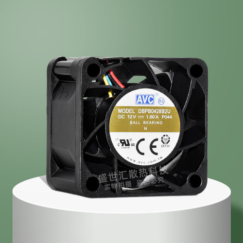 AVC DBPB0428B2U暴力4028 12V1.8A机箱服务器双滚珠4线PWM风扇4CM - 图0