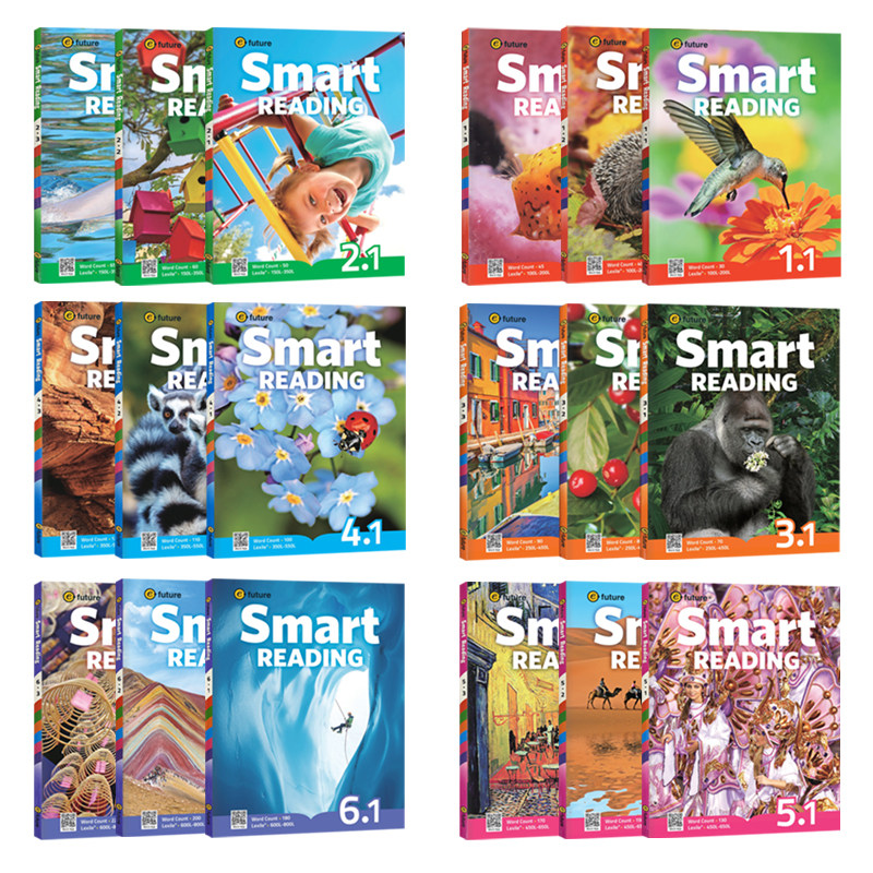 【自营】原版进口少儿英语smart reading 1 2 3级别 学生教材 寒暑假短期英文阅读课程提高单词积累量读写分级阅读