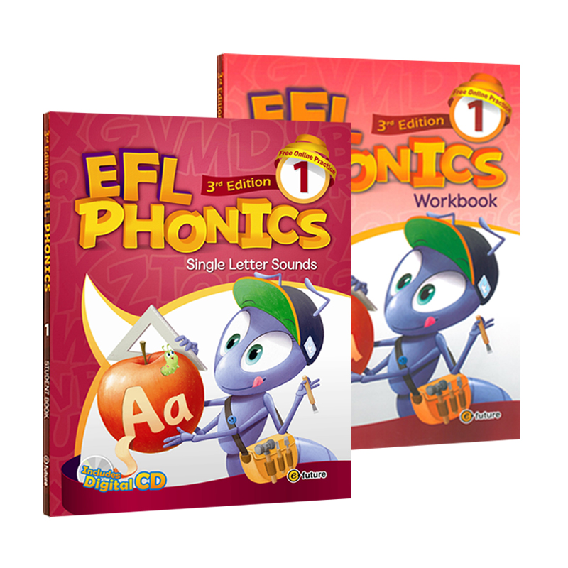 原版进口麦克森新版EFL Phonics 1级别 26个字母自然拼读phonics发音训练 幼少儿英语零基础入门培训教材