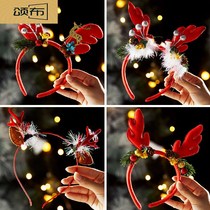 Christmas Hat Children Christmas Hair Hoop Kindergarten Gift Christmas Decorations Hair Hoop Deer Corner Headwear Elderly Hat