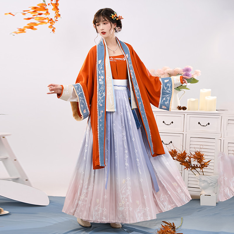 概季皎兰慕蝶原创中国风宋制长汉服 概季汉服