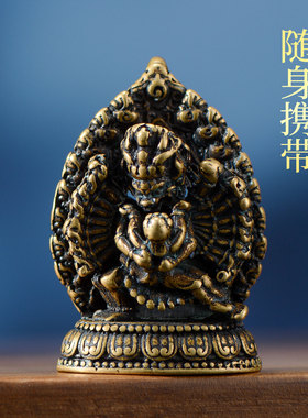 闯隆金刚杵大鹏鸟吊坠随身铜挂件