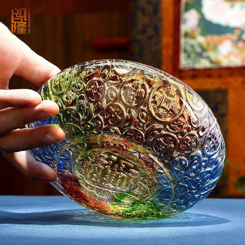 闯隆琉璃聚宝盆招财聚财摆件 家用米缸乔迁之喜开业礼物高档摆件,淘宝优惠券,粉丝福利购,淘宝优惠卷