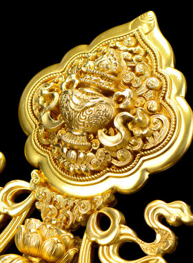 闯隆藏式摆件铜材雕刻八吉祥摆件