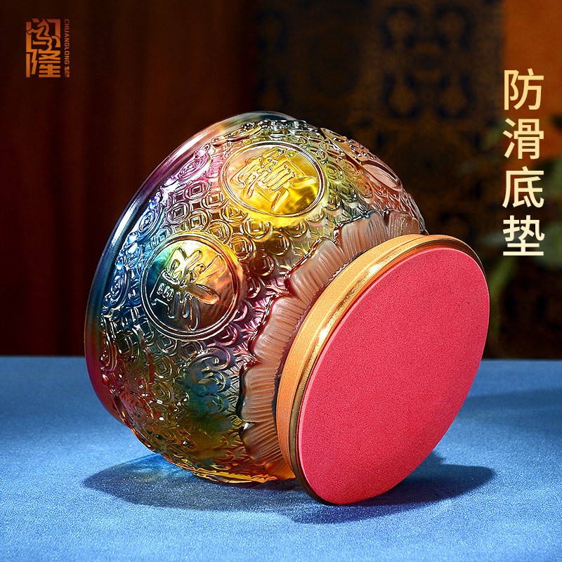 闯隆琉璃聚宝盆招财聚财摆件 家用米缸乔迁之喜开业礼物高档摆件,淘宝优惠券,粉丝福利购,淘宝优惠卷