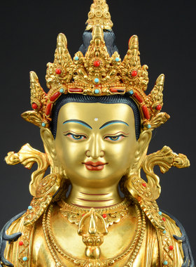 闯隆家用铜器桌面铜鎏金铜像摆件