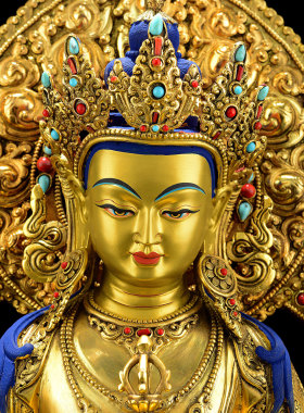 全鎏金15寸大背光铜像金刚萨埵像