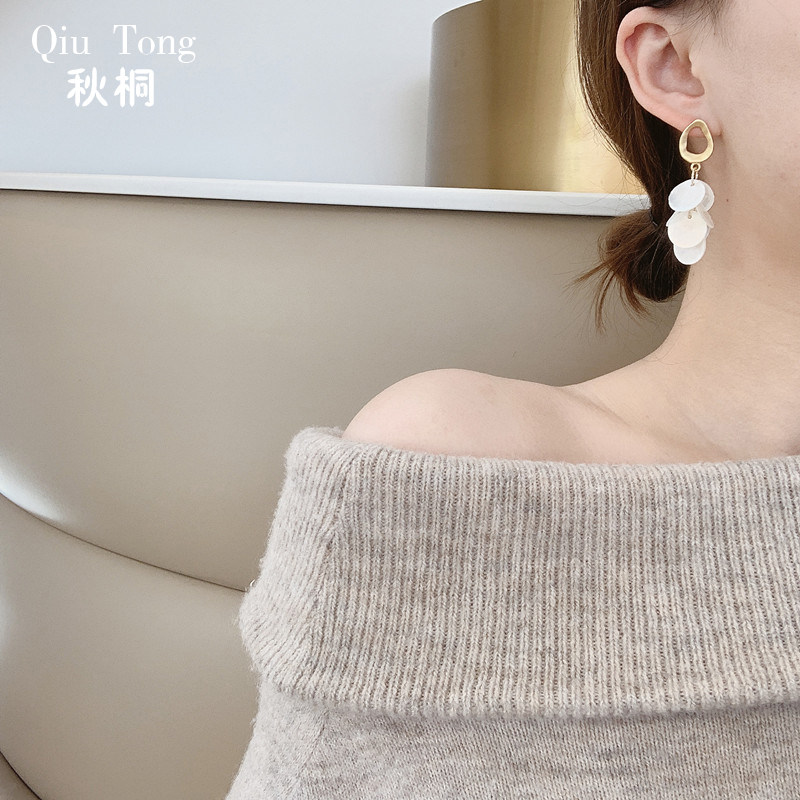 韩国超仙高级感s925银针网红潮耳钉 秋桐耳环