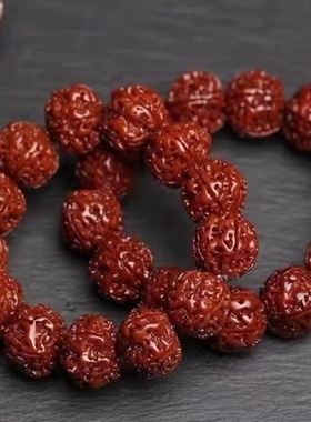 包浆菩提厂家金刚高档机刷包浆金刚野生桃核手串手串男款盘玩