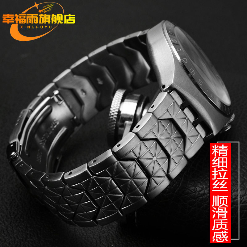 实心不锈适配swatch系列精钢表带 幸福雨配件