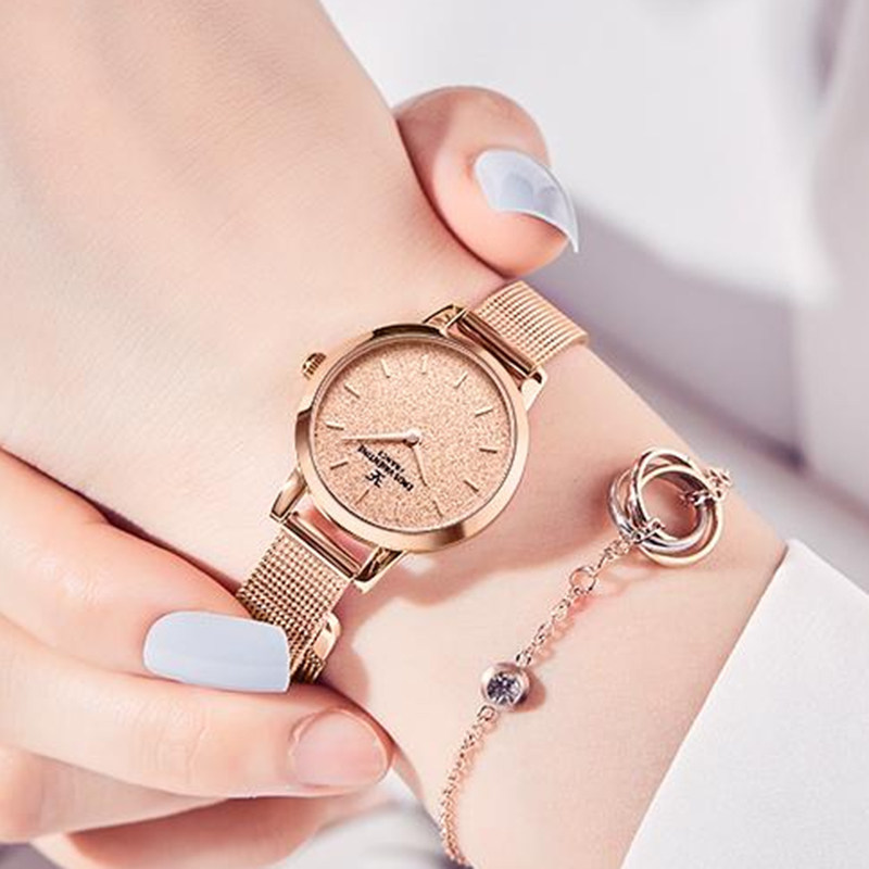 女2021年新款小表盘简约防水手表 efow国产腕表