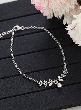 925银麦穗手链女民族风手环潮流港风高级感小众设计手环