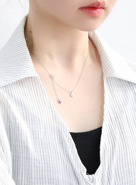 925银笑脸项链女轻奢高级感小众设计链子配饰时尚百搭锁骨链