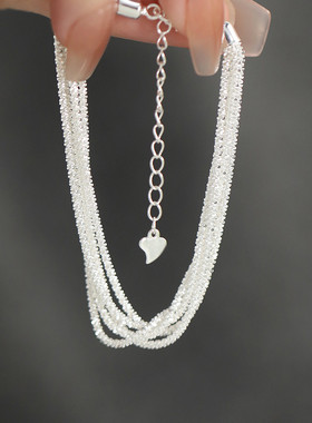 925银满天星手链女轻奢高级感ins风多层手环时尚百搭手饰品