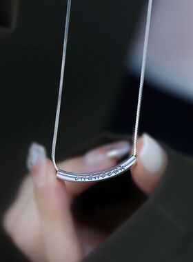 项链女925银复古潮流锁骨链