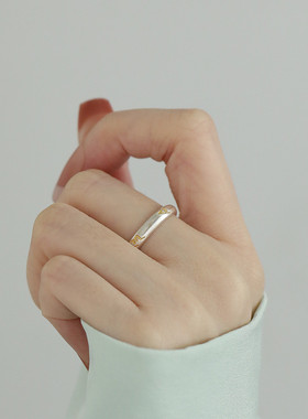 足银圆圈戒指2024年年可调节指环小众食指高级感尾戒女小指装饰