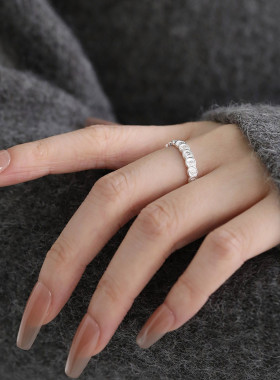 925银复古钱多多戒指女中性风指环高级感装饰小众设计尾戒女