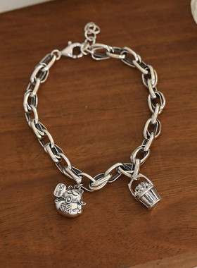 925银不规则手链女中性风手环潮流港风高级感小众设计手环